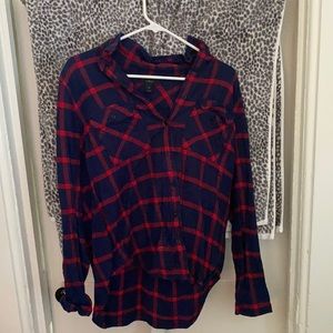 Navy & red flannel from J. Crew